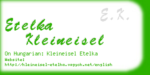 etelka kleineisel business card